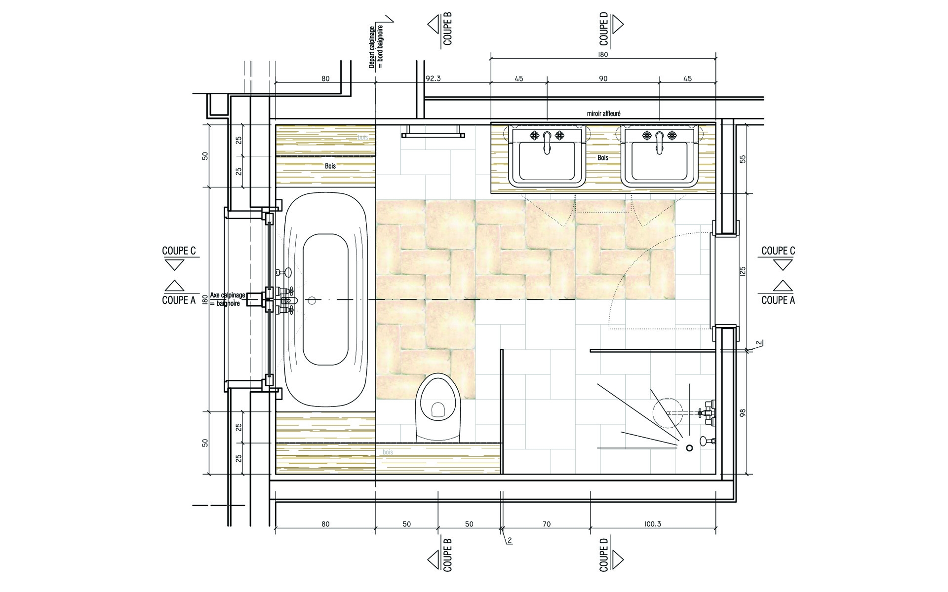 plan salle de bain