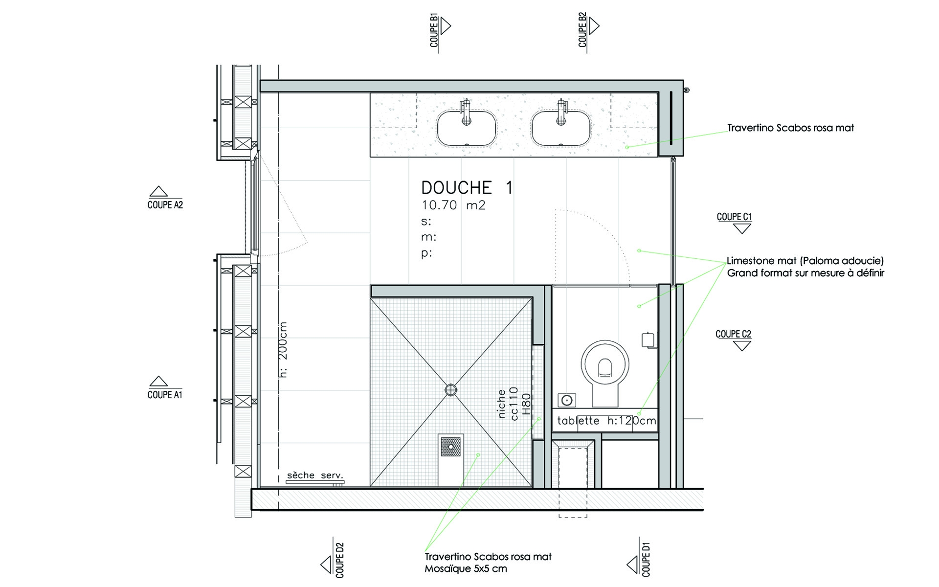 plan salle de douche