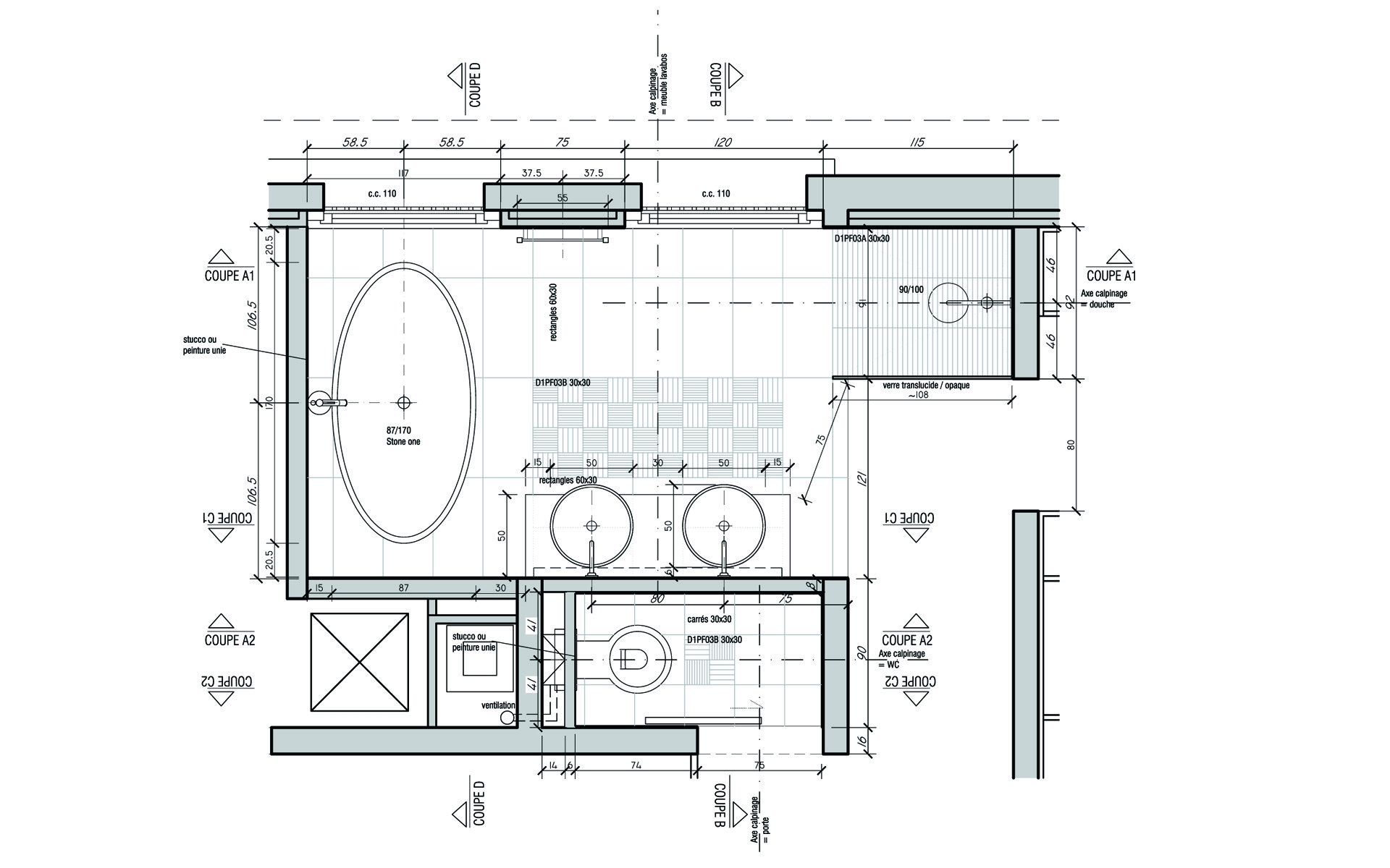 plan salle de bain